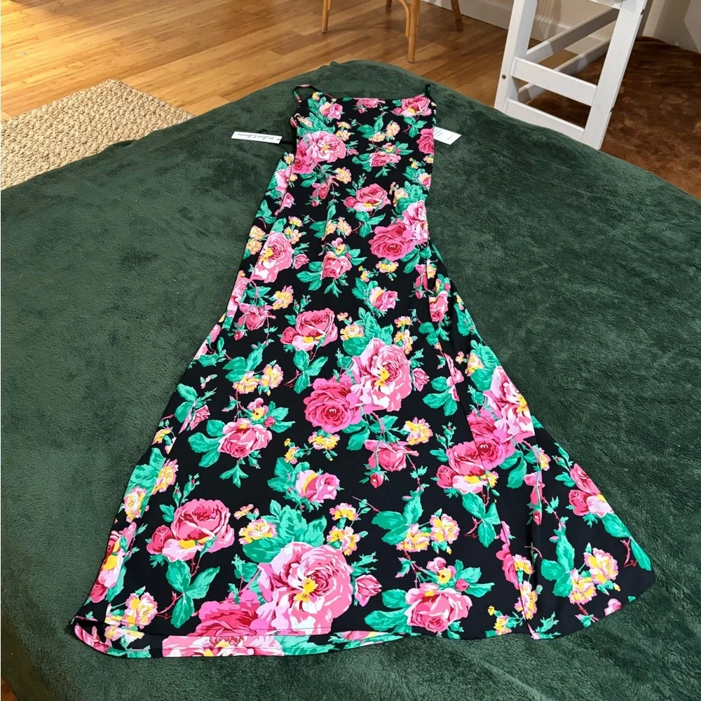 NWT Small For Love & Lemons Becca Floral Side Slit Open Back Maxi Dress - - Picture 3 of 7